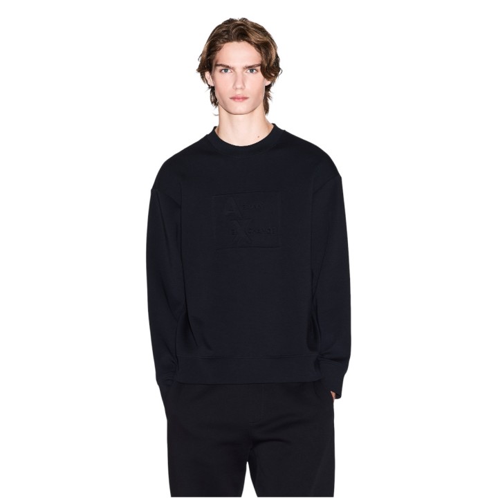 Sudadera de hombre Armani Exchange negra XM001371 AF13047 vista frontal