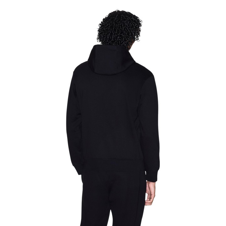 Sudadera negra Armani Exchange para hombre con capucha vista posterior