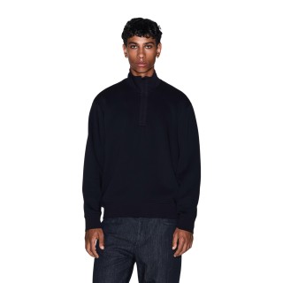 Armani Exchange sudadera negra de hombre vista frontal