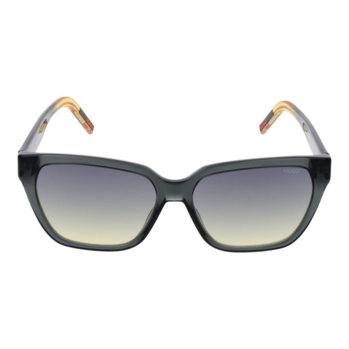 Gafas de sol Hugo Boss para mujer grises de acetato estilo cat eye vista frontal