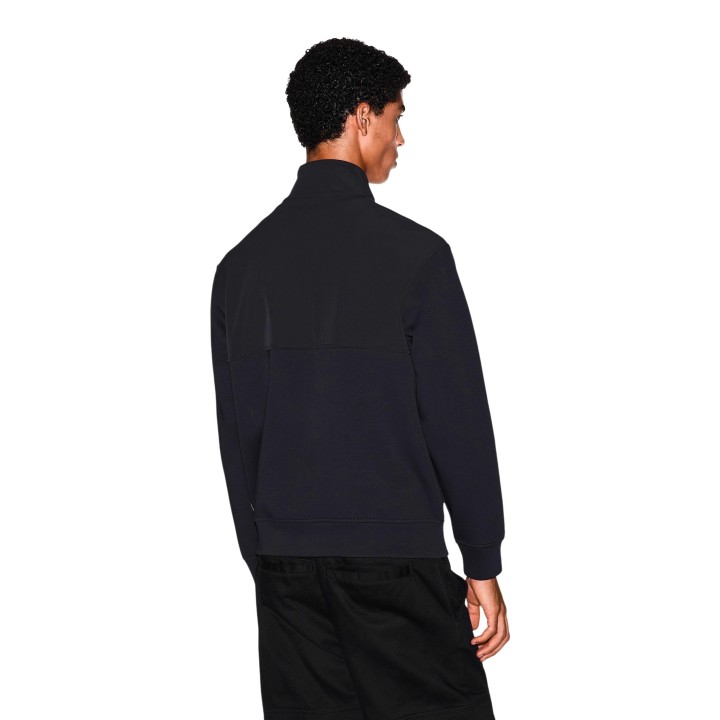 Sudadera negra de hombre Armani Exchange vista posterior de tres cuartos