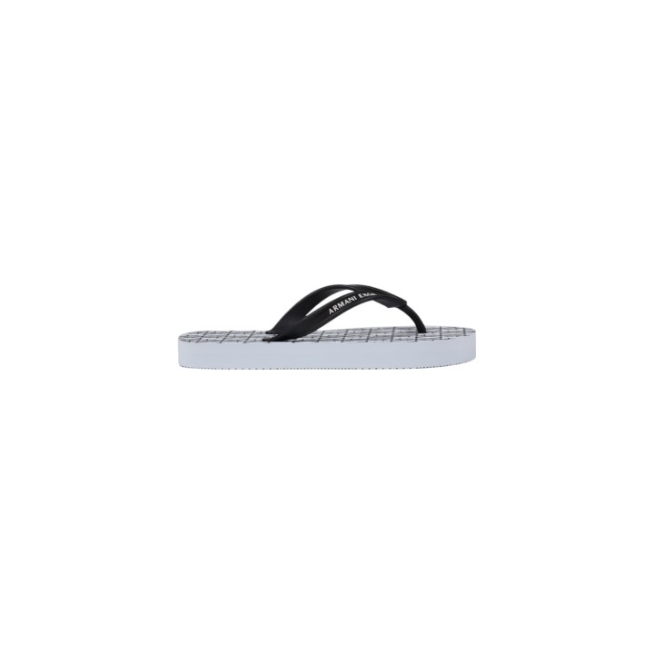 Armani Exchange chanclas blancas de mujer XDQ010 XV700 en vista lateral