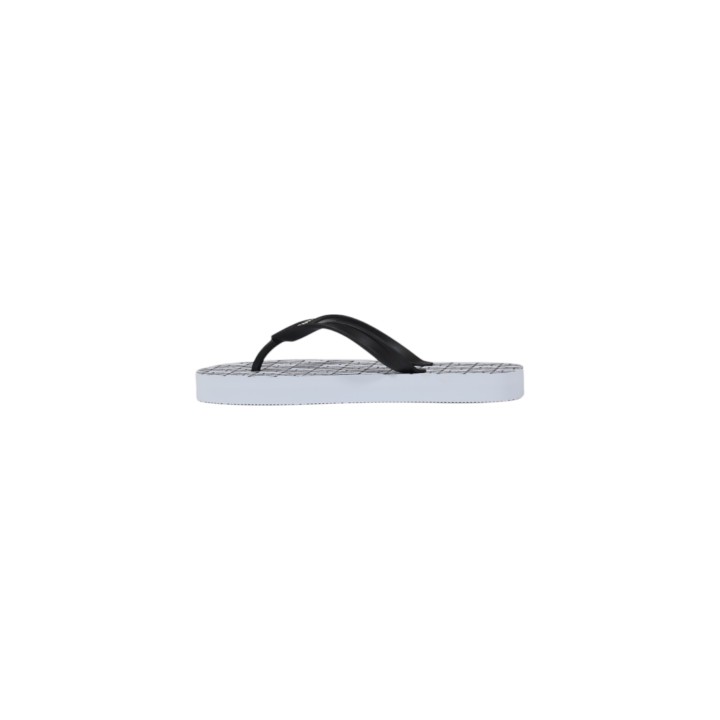 Armani Exchange chanclas blancas de mujer XDQ010 XV700 en vista lateral