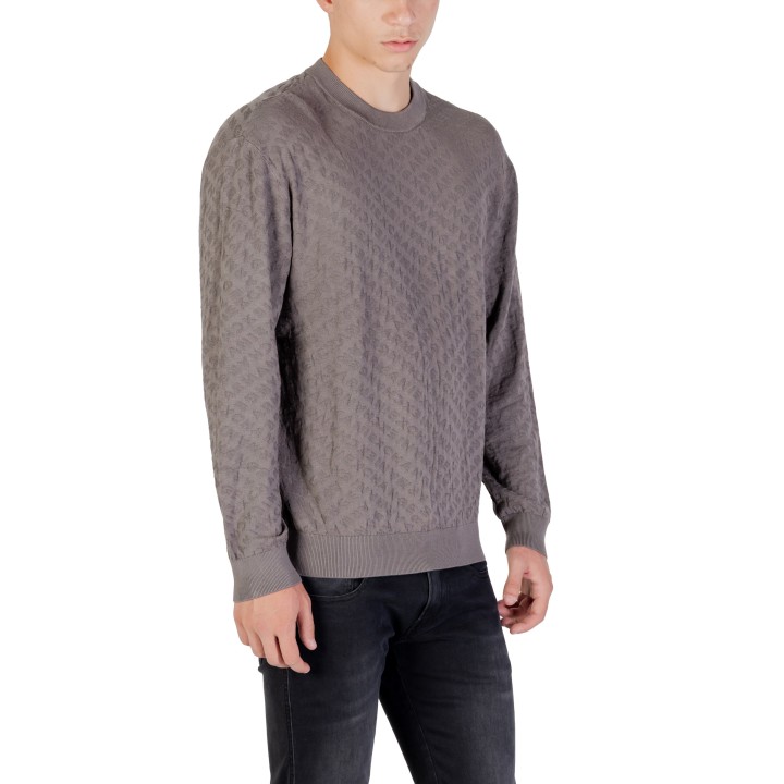 Jersey de hombre Armani Exchange XM001316 AF10454 gris oscuro vista tres cuartos