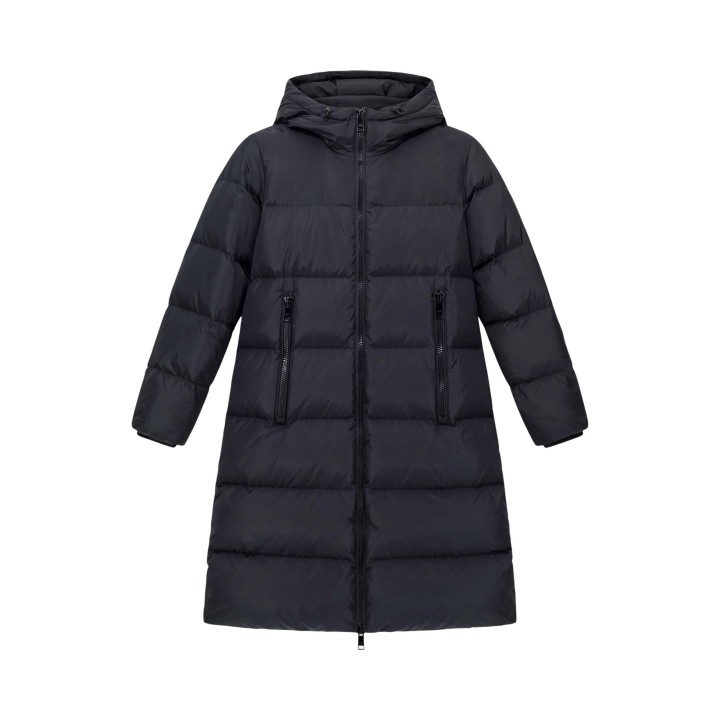 Armani Exchange chaqueta acolchada negra de mujer vista frontal