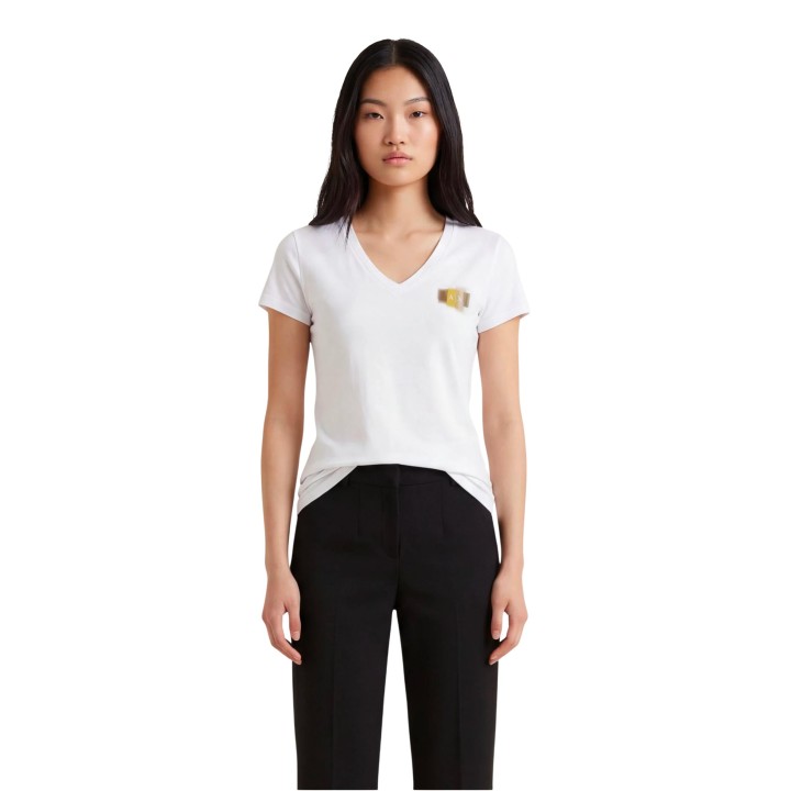 Armani Exchange camiseta de mujer blanca XW002321 AF10356 vista frontal