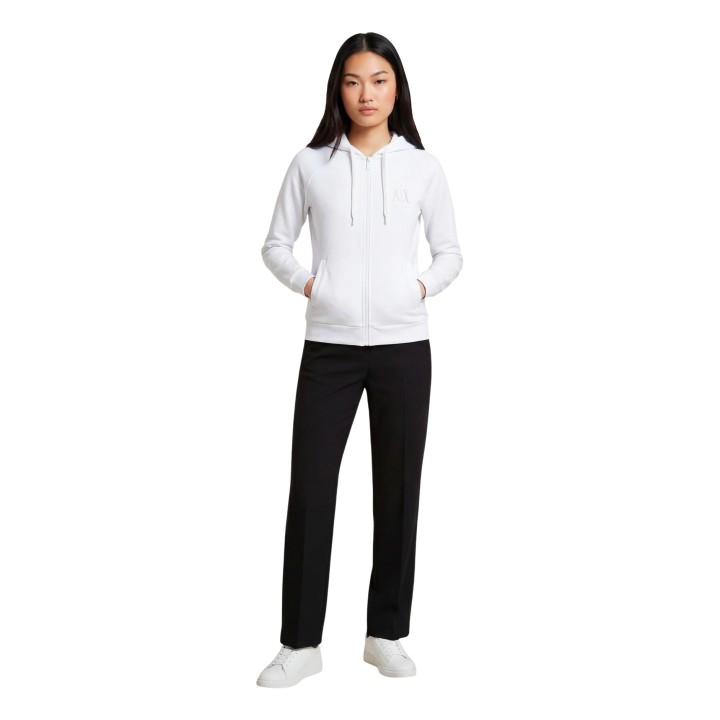 Armani Exchange sudadera blanca de mujer XW002814 AF13397 vista frontal