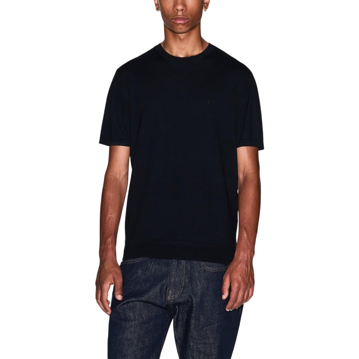 Armani Exchange camiseta negra de hombre 8NZM5C ZM3JZ vista frontal