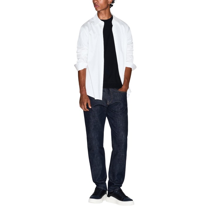 Armani Exchange camiseta negra de hombre 8NZM5C ZM3JZ vista tres cuartos