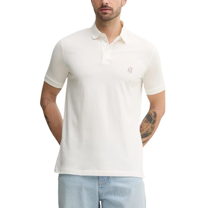 Polo blanco de hombre Armani Exchange XM000367 AF13022 vista frontal