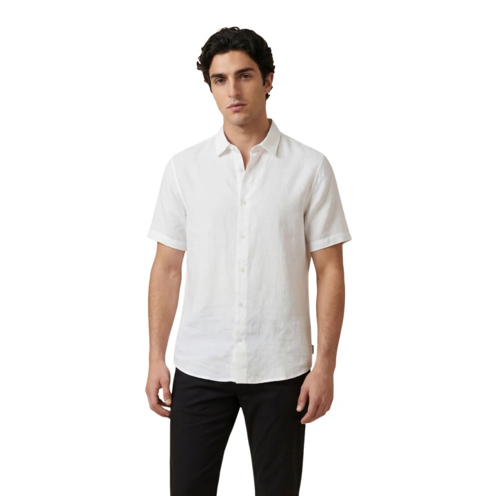 Armani Exchange camisa blanca de hombre XM001223 AF14619 vista frontal