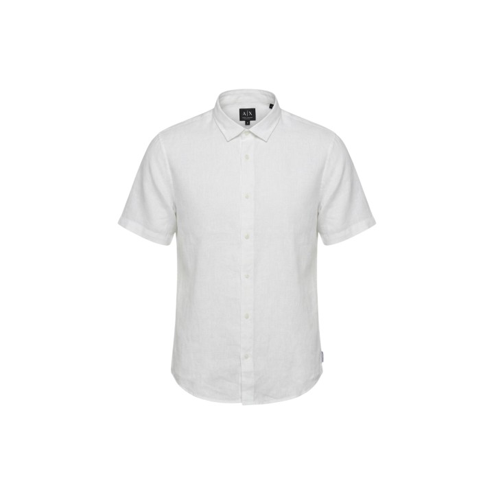 Armani Exchange camisa blanca de hombre XM001223 AF14619 detalle frontal