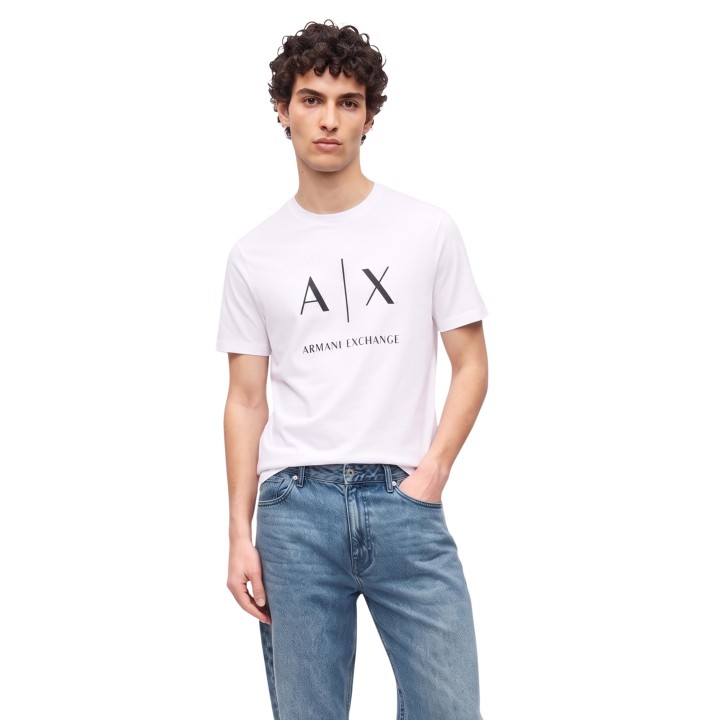 Camiseta blanca de hombre Armani Exchange XM002683 AF10356 vista frontal