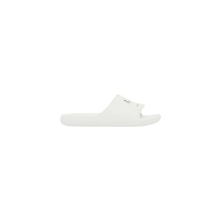 Chanclas de hombre Armani Exchange blancas con detalles negros vista lateral