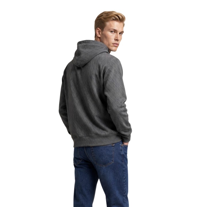 Armani Exchange sudadera de hombre verde oscuro XM001225 vista posterior de tres cuartos