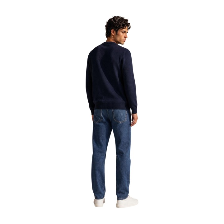 Armani Exchange jersey azul de hombre XM001916 AF14008 vista posterior de tres cuartos