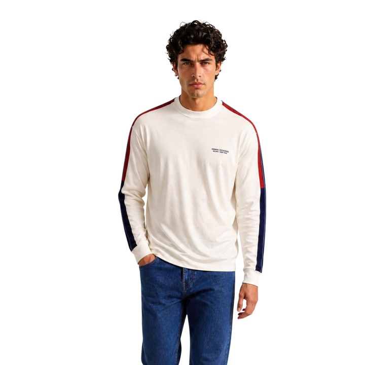 Jersey blanco de hombre Armani Exchange XM002722 AF11960 vista frontal