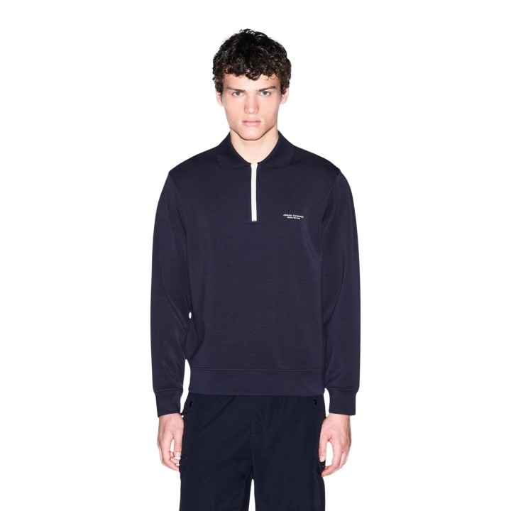 Sudadera azul Armani Exchange para hombre vista frontal