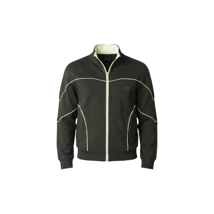Sudadera de hombre Armani Exchange XM002944 AF10818 verde oliva vista frontal de la prenda