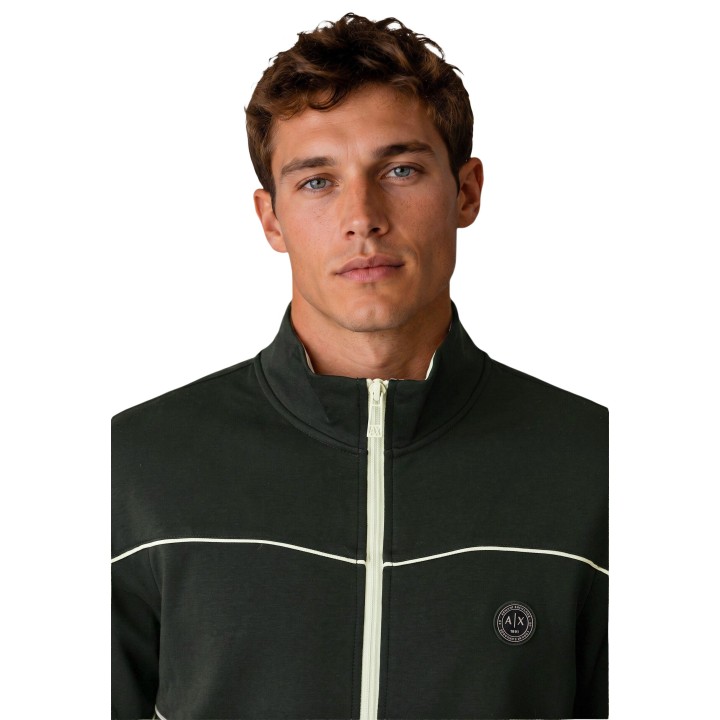 Sudadera de hombre Armani Exchange XM002944 AF10818 verde oliva detalle frontal