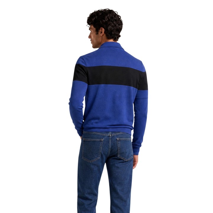 Armani Exchange jersey de cuello alto para hombre azul cielo vista posterior
