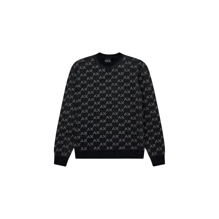Jersey negro de hombre Armani Exchange XM002992 AF16916 vista frontal de la prenda