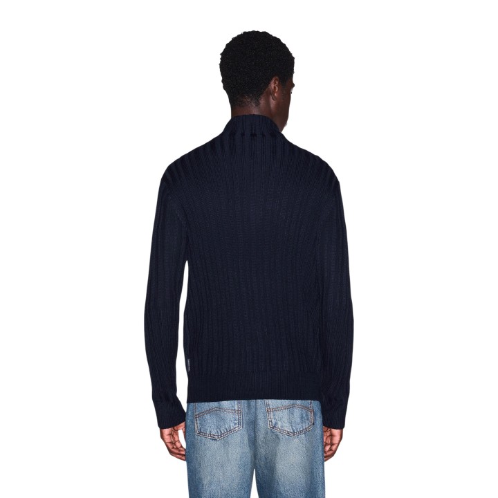 Armani Exchange cárdigan azul para hombre vista posterior XM002998 AF14008