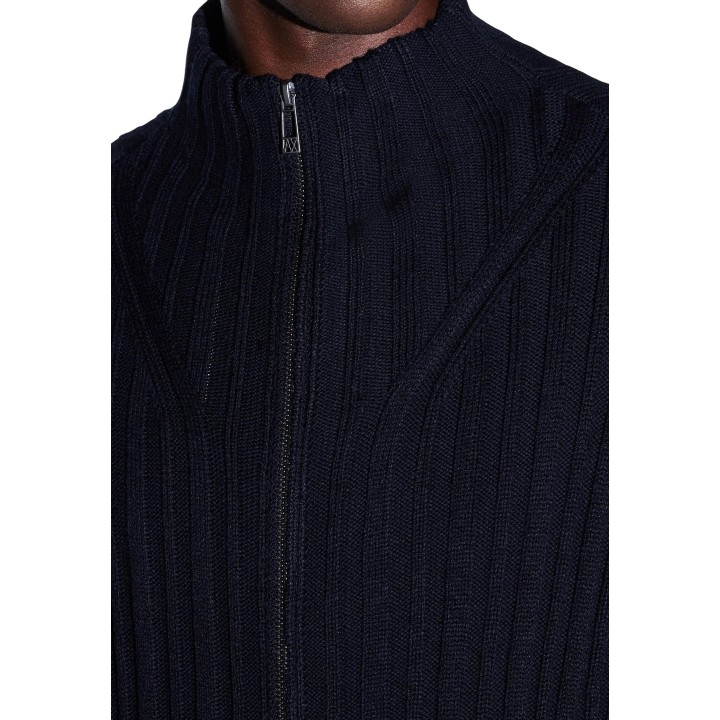 Detalle del cárdigan azul Armani Exchange para hombre XM002998 AF14008