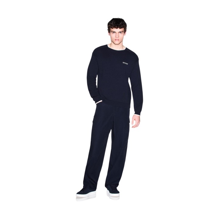 Armani Exchange jersey azul de hombre XM003009 AF28775 vista de tres cuartos