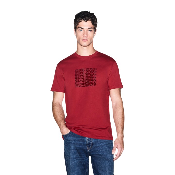 Camiseta Armani Exchange roja de hombre XM003044 AF21323 vista frontal