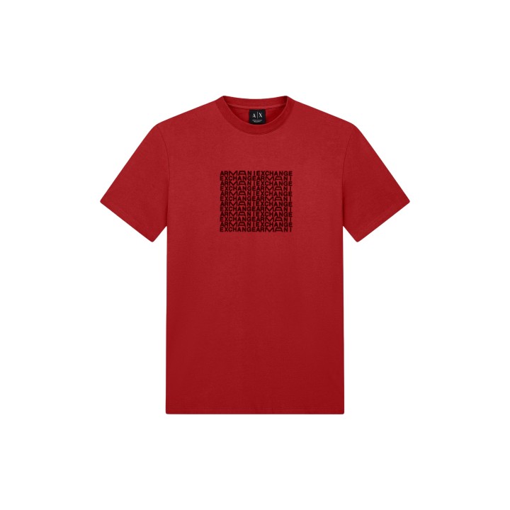 Camiseta Armani Exchange roja de hombre XM003044 AF21323 vista frontal