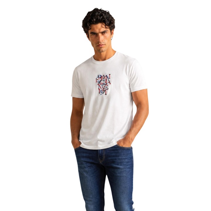 Armani Exchange camiseta blanca de hombre XM003063 AF10358 vista frontal