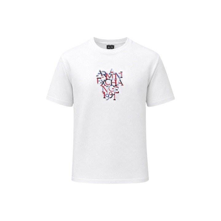 Armani Exchange camiseta blanca de hombre XM003063 AF10358 vista frontal de la prenda