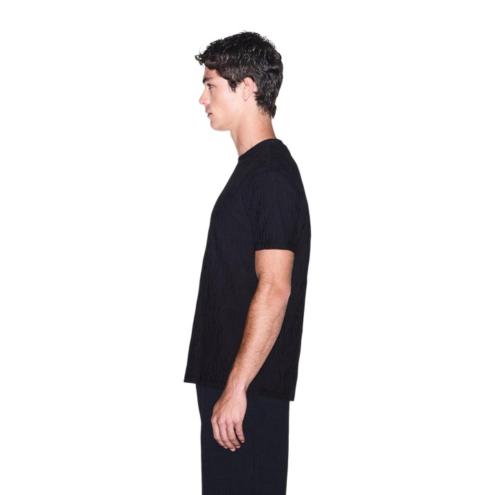 Armani Exchange camiseta de hombre negra vista lateral