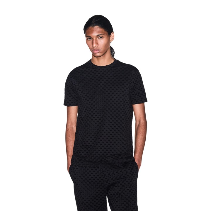Armani Exchange camiseta de hombre negra XM003079 AF10356 vista frontal