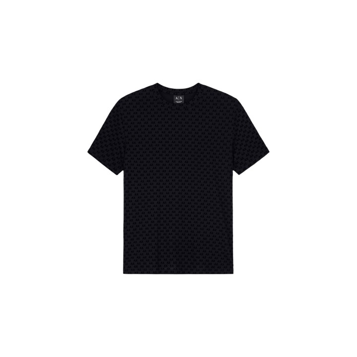 Armani Exchange camiseta de hombre negra XM003079 AF10356 vista frontal en plano