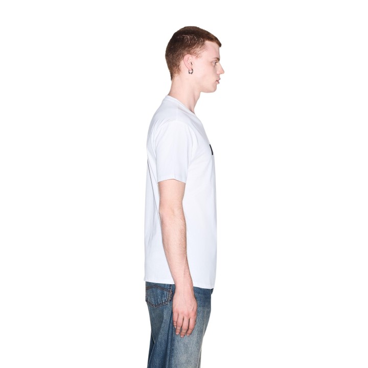 Camiseta Armani Exchange de hombre blanca vista lateral