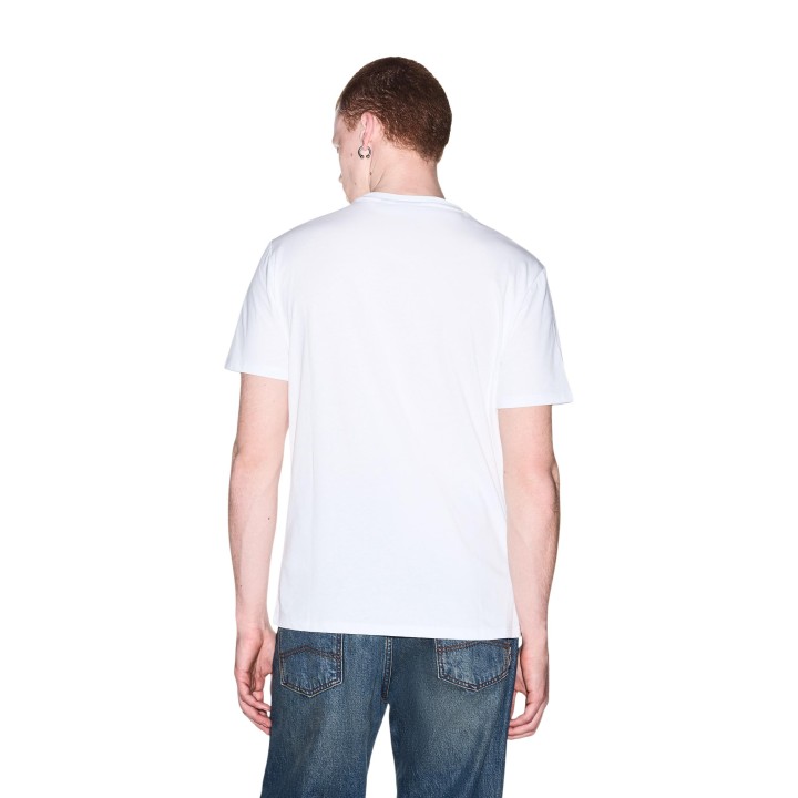 Camiseta Armani Exchange de hombre blanca vista posterior