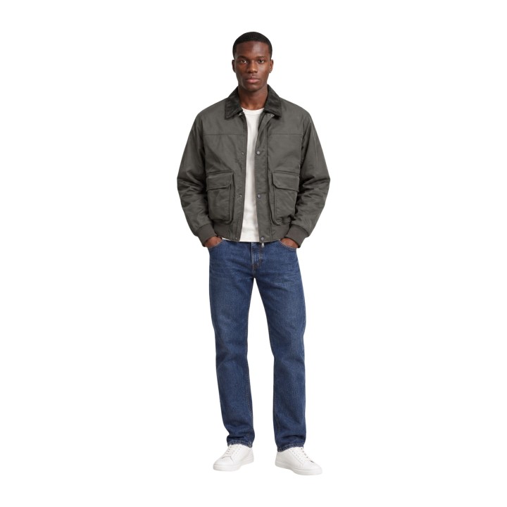 Armani Exchange chaqueta de hombre verde oliva vista frontal completa