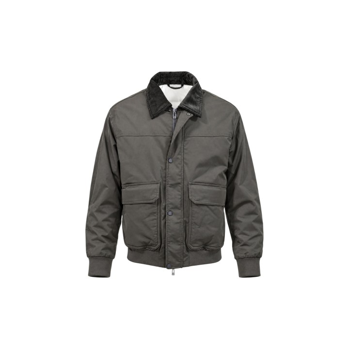 Armani Exchange chaqueta de hombre verde oliva vista frontal sin modelo