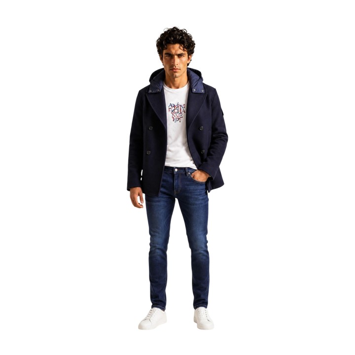 Armani Exchange chaqueta de hombre azul XM003363 AF27251 vista de tres cuartos