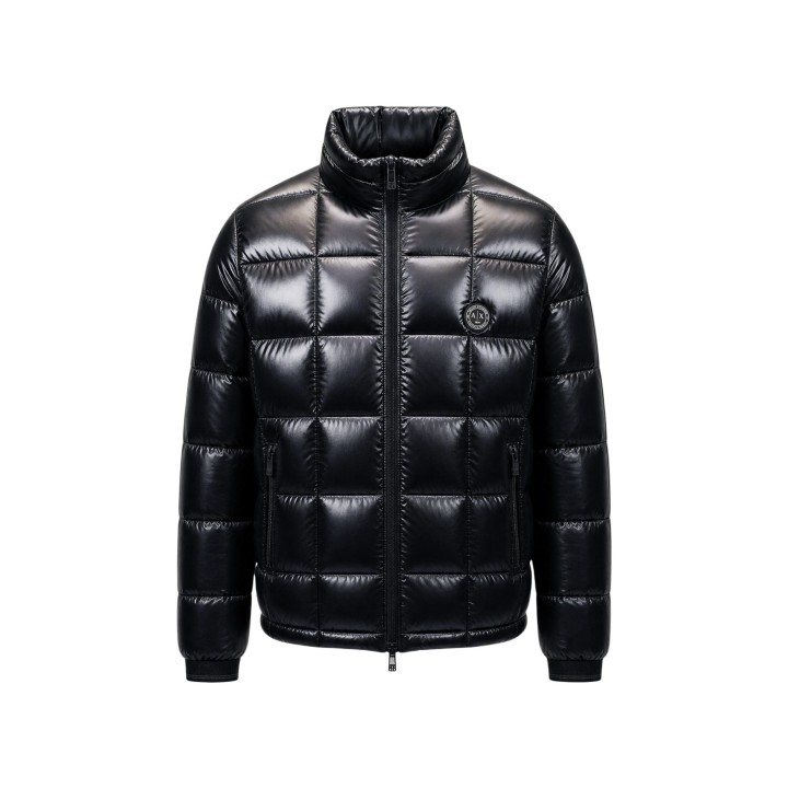 Armani Exchange chaqueta acolchada negra de hombre vista frontal
