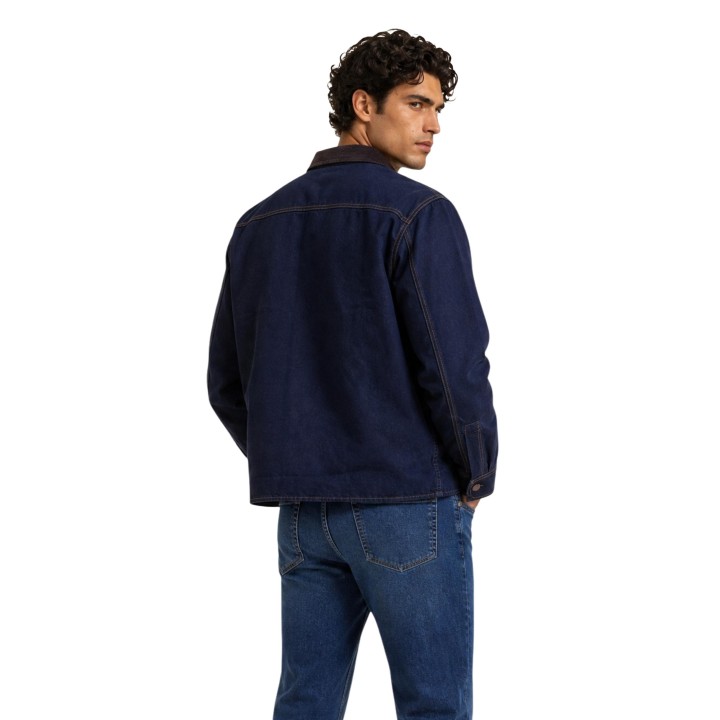 Armani Exchange camisa de hombre azul oscuro vista posterior