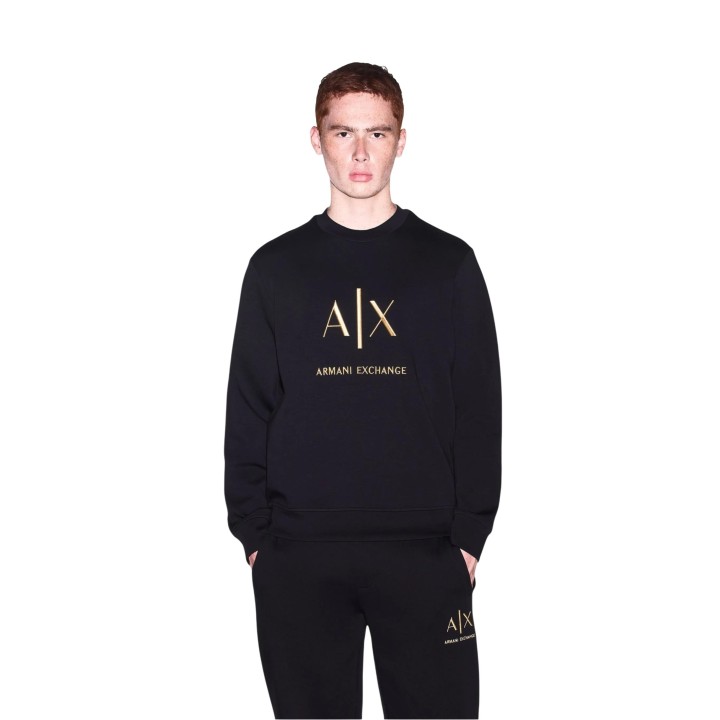 Sudadera negra de hombre Armani Exchange XM003551 AF20150 vista frontal