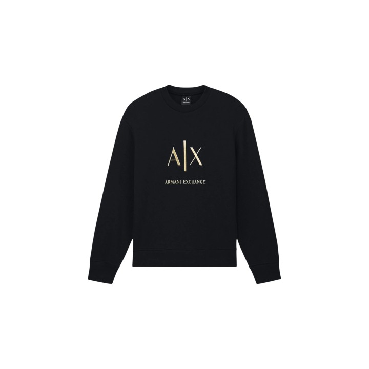 Sudadera negra de hombre Armani Exchange XM003551 AF20150 detalle frontal