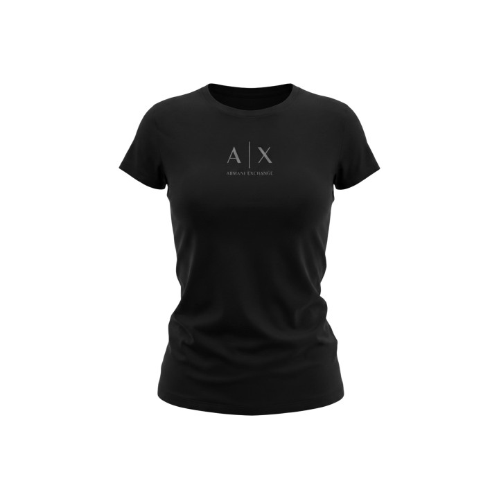 Armani Exchange camiseta negra de mujer XW001458 AF16294 vista frontal