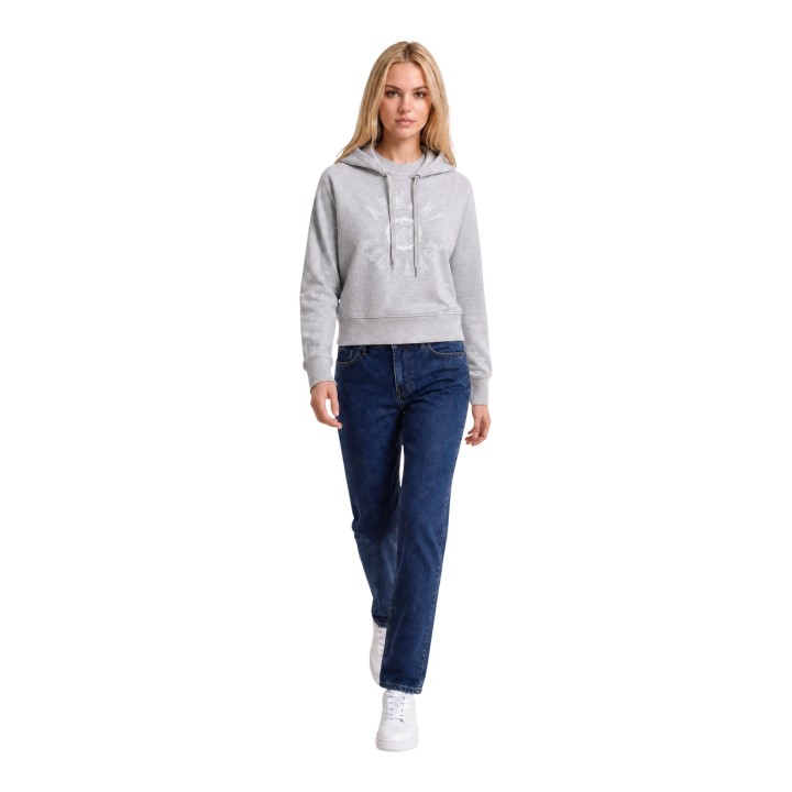 Sudadera gris de mujer Armani Exchange XW002657 AF25527 en vista frontal