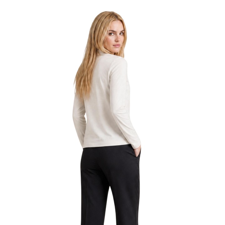 Armani Exchange camiseta de mujer beige XW002761 AF23954 vista tres cuartos posterior