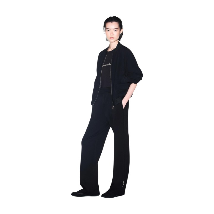 Armani Exchange camiseta de mujer negra XW002766 AF10356 vista tres cuartos