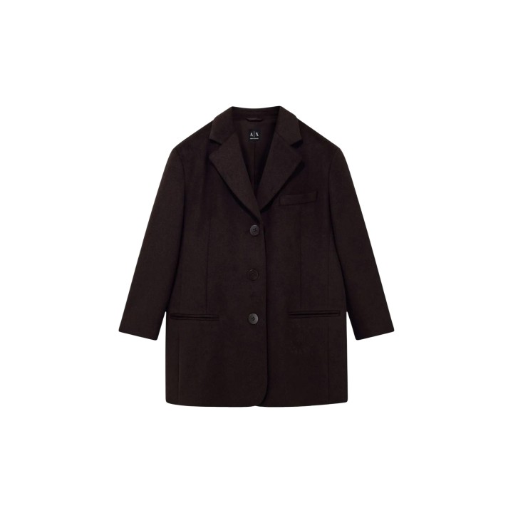 Chaqueta Armani Exchange para mujer marrón oscuro vista frontal